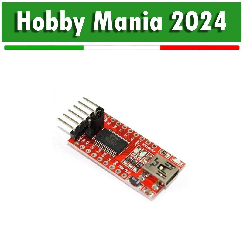 Modulo adattatore seriale per Arduino FT232RL FTDI USB a TTL 3.3V 5.5V - Immagine 1 di 1