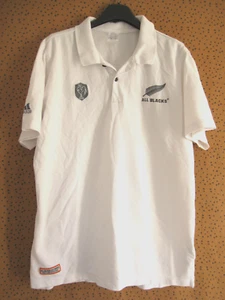 Polo Adidas Equipe France All Blacks 2013 Rugby maillot vintage Coton Jersey - L - Picture 1 of 7