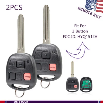 2 Replacement For For 2003 - 2007 Toyota Land Cruiser Key Fob Remote HYQ1512V - Image 1 of 4