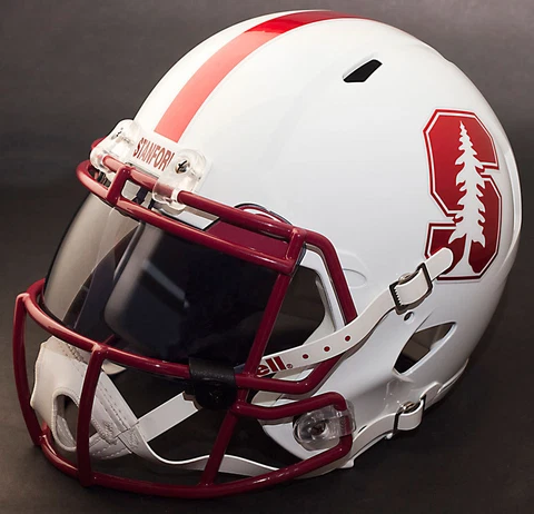 *CUSTOM* STANFORD CARDINAL NCAA Riddell SPEED Full Size Replica Football Helmet Cover