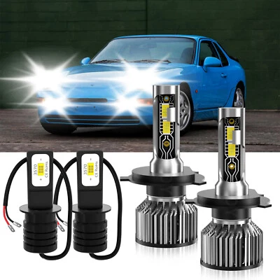 Faro delantero LED alto/bajo blanco para Porsche 968 1992-1995 4 piezas Foto 1 de 4