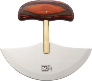 Grohmann Stainless Ulu Fixed Blade Rosewood Handle With Display Stand - X116SH - Picture 1 of 2