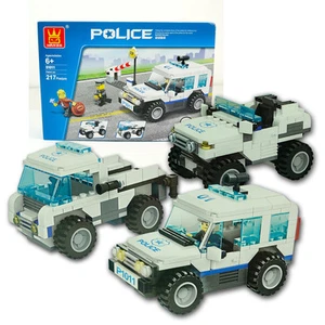 3 in 1 Police Station Vehicles Car Building Block Bricks Set Kid Family Game Toy - Picture 1 of 6