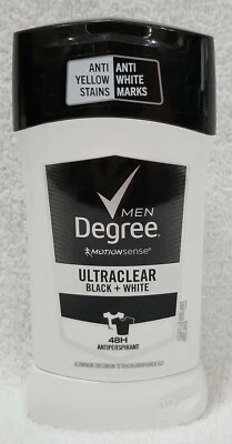 Degree Ultraclear Anti Black White Stains ANTIPERSPIRANT 48H Men 2.7 oz/76g New - Image 1 of 4