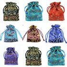 Satin Jewellery Pouches Drawstring Patterned Gift Bags Premium Quality Wholesale