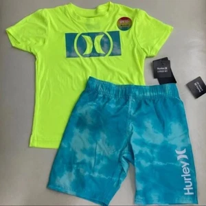 Hurley cute neon palm beach UPF50+ active shorts set 4062 - Picture 1 of 5