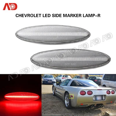 Luz de señalización lateral LED roja trasera para Chevrolet Chevy Corvette C5 1997-2004 2X Foto 1 de 4