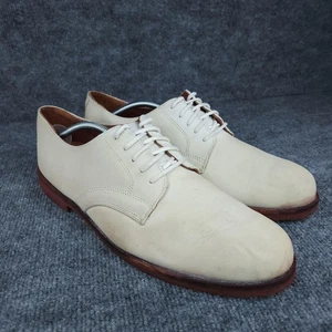 Sherman Brothers TB Phelps Shoes Mens Size 11.5 Ivory Buck Suede Derby Red Sole - Picture 1 of 21