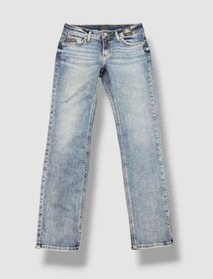 Pantalones de mezclilla rectos Silver Jeans Co. para mujer azules Suki calce curvilíneo talla W29 L31 Foto 1 de 3