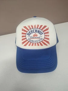 This Vtg Beech-Nut Chewing Tobacco Trucker Mesh Back Snapback Baseball Cap Hat - Picture 1 of 6