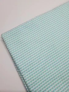 Bonnie & Camille Fabric Ruby Pindot Aqua Blue Scallop Stripe Sew FAT QUARTER - Picture 1 of 2