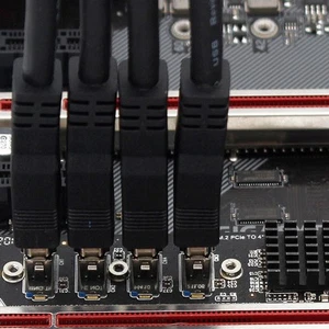 M.2 Mkey PCIe To 4 Ports PCIe X1 Expansion Card ASM1184E Main Controller 1 To CB - Afbeelding 1 van 22