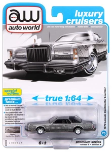 1973 Lincoln Continental Silver Auto World Premium Series 6 Maßstab 1:64 - Bild 1 von 2