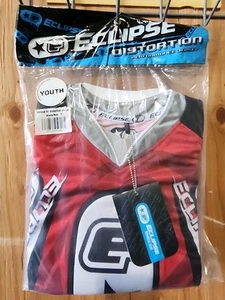 Discontinued Eclipse 07 Distortion Padded Paintball Jersey Red/Blk YOUTH - Picture 1 of 5