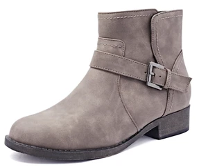 Womens Ankle Boots Thick Heel | Size 8 & 9 | Modern Short Classic Slip-on Short  - Picture 1 of 5
