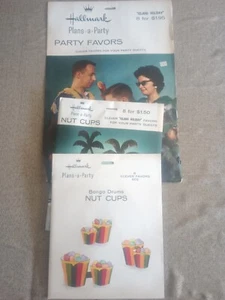 Vintage Hallmark PLANS-A-PARTY TROPICAL DECORATIONS HAWAIIAN LUAU PALM TREE SET - Picture 1 of 9