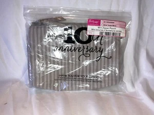 New Thirty One Mini Zipper Pouch - Taupe Wave - Picture 1 of 2