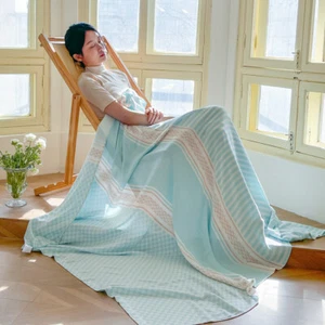 Blanket Summer Quilt Bed Cover Flat Sheet Pure Bamboo Fiber Cool Towel Blankets - Picture 1 of 83