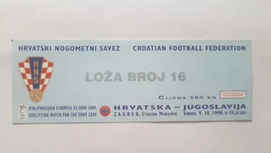 Ticket für das Fußballspiel Kroatien - Jugoslawien 1999 - Bild 1 von 2