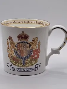 Vtg.Mug Commemorate Queen Elizabeth The Queen Mother's Eightieh Birthday 1980 - Picture 1 of 10