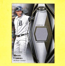 2022 Topps Tier One Miguel Cabrera 202/299 Jersey Relic Card Tigers 