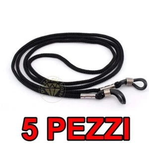 5 Laccetto per occhiali cordino collana catena da vista lettura nero - Foto 1 di 3