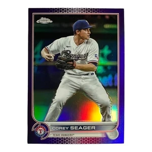 Corey Seager 2022 Topps actualización cromada refractor púrpura #USC120 Texas Rangers MLB - Imagen 1 de 2