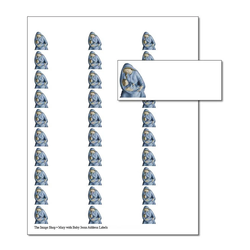 Mary With Baby Jesus Blank Printable Address Labels - 150 Pack (OALX907) - Image 1 of 1