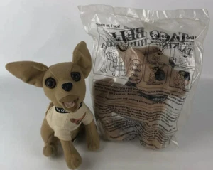 Vintage Pair Taco Bell Talking Chihuahua Dog Plush with T-Shirt One Sealed - Picture 1 of 11