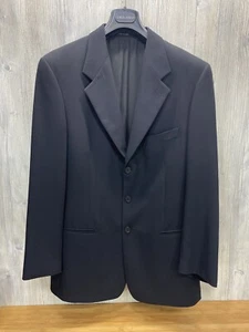 Emporio Armani Black Wool Sport Coat Jacket Size IT R48(42) Mens 3 Button Blazer - Picture 1 of 5