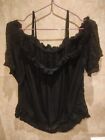 River Island Black Off The Shoulder Blouse Summer Autumn Wear Date night Party