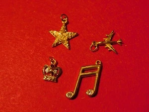 Vintage Gold Tone Charms - Picture 1 of 5
