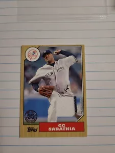 2022 Topps CC SABATHIA 87 DESIGN GAME USED JERSEY RELIC #87R-CS Yankees - Picture 1 of 3