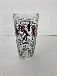 Vtg Hazel Atlas Glass Cocktail Recipes MCM Mid Century Bartender Glass - Picture 1 of 12