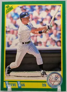 🔥 1990 Score #125 Steve Sax - Yankees Star 2B - Classic MLB Card - Picture 1 of 2