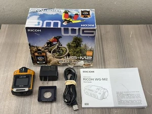 Mint RICOH Waterproof Action Camera WG-M2 Wide Angle 4K Orange - Picture 1 of 7
