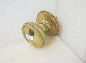 Vintage Brass Centre Door Knob Handle Pull Old Plate Rope Edge Antique STYLE - Picture 1 of 16