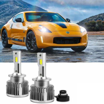 For 2016-18 Nissan 370Z White LED Headlight Bulbs Replace HID Conversion Lamp 2x - Image 1 of 4