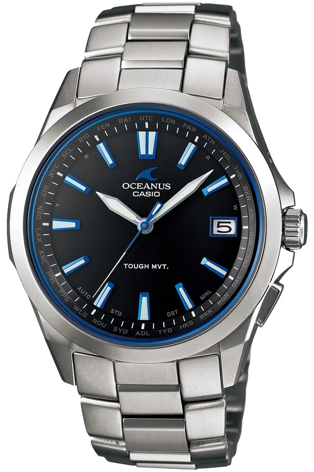 Casio Oceanus 41.5mm Caja de Titanio, Correa de Titanio, Reloj para Hombre - (OCW-S100-1AJF)