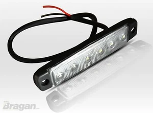 12v / 24v Dual Voltage Super Slim White LED Marker Light Truck Trailer Van 4x4 - Picture 1 of 7