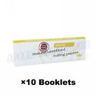 10 Booklets Natural Unrefined Cigarette Rolling Paper 500 Papers 78×44mm Smoking