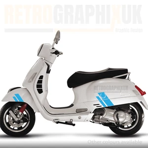 CYAN LAUREL Vespa GTS 300 Super Styled Graphics Stickers Kit 1 Colour V23L/L - Picture 1 of 5