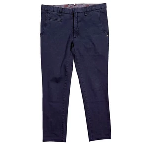 $250MSRP Asfalto Chinos Made in Italy Navy Blue W33 x L28 - Picture 1 of 10