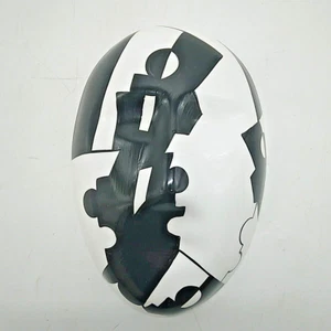 Brian Wood "Cubist" Black & White Face Mask Hand Painted Ceramic Artists England - Picture 1 of 18