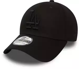 Los Angeles Dodgers New Era 39Thirty League Basic Black Stretch Fit Baseball Cap - Picture 1 of 4