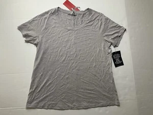 J.Crew Drapey Jersey T-Shirt In Gray Size US 14-16 NWT - Picture 1 of 12