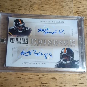 Antonio Brown 2013 PROMINENCE NFL COMBO AUTOGRAPH CARD SP/5 SIGNED Steelers AUTO - Picture 1 of 2