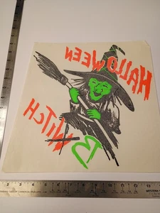 Vintage ( Authentic Iron-On / Heat Transfer) Halloween (B) Witch - NT2 - Picture 1 of 1