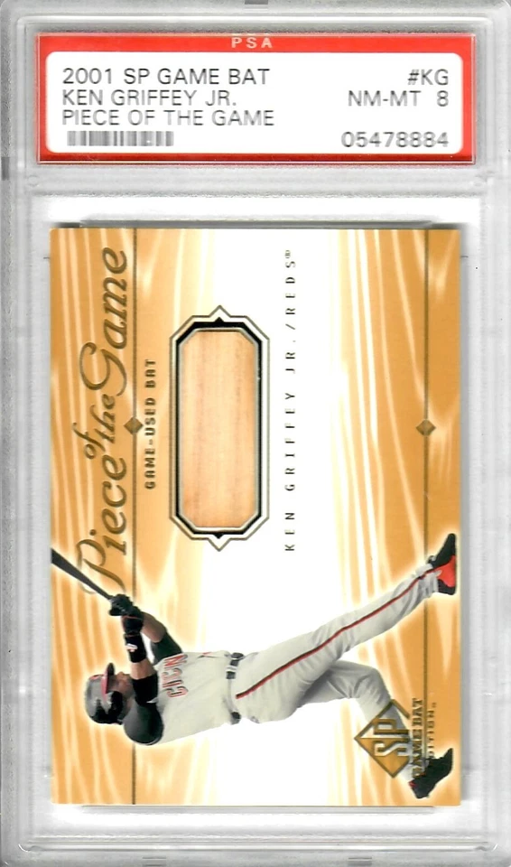 2001 SP Game Bat Ken Griffey Piece of the Game #KG PSA 8 MARINERS HOF - Image 1 of 2