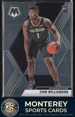 Zion Williamson 2019-20 Panini Mosaic RC #209 New Orleans Pelicans Foto 1 de 2
